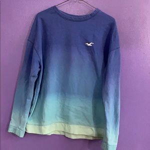 blue ombré hollister sweatshirt